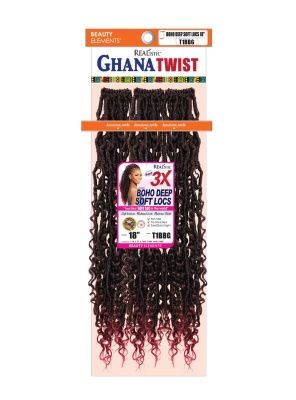 Realistic 3X Ghana 18 Twist Boho Deep Soft Locs Beauty Elements