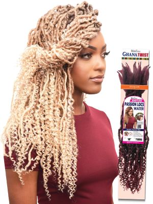 Realistic Ghana Knotless Passion Locs Water 18 Crochet Braid Beauty Elements