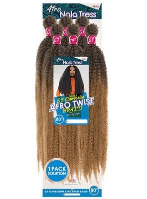 6X Expression Afro Twist Braid 80 Inch Nala Tress Crochet Braid By Janet Collection