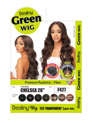 Destiny Chelsea 26 Glueless HD Green Lace Front Wig Beauty Elements