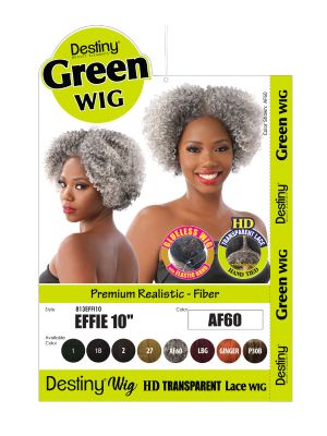 Effie 10 Destiny Green Glueless HD Lace Front Wig Beauty Elements