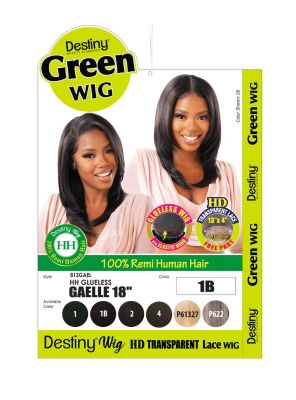 Galle 18 Destiny Green HD Lace Front Remi Human Hair Wig Beauty Elements