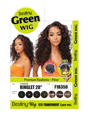 Destiny Ringlet 20 Glueless HD Green Lace Front Wig Beauty Elements