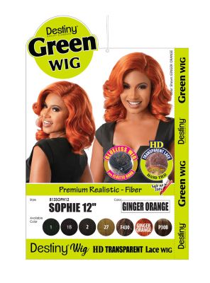 Sophie 12 Destiny Green Gluless HD Lace Front Wig Beauty Elements