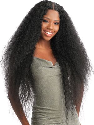 Realistic Wet Wavy 34 Destiny Green HD Glueless Lace Front Wig Beauty Elements