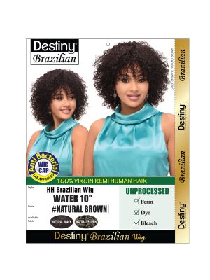 Water 10 Destiny 100 Virgin Human Hair Brazilian Wig Beauty Elements