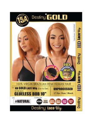 15A Bob 10 Virgin Human Hair Brazilian Gold lace front Wig Beauty Elements