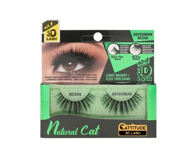 NC008 Abyssinian Natural Cat Eye 3D Lash Ebin New York