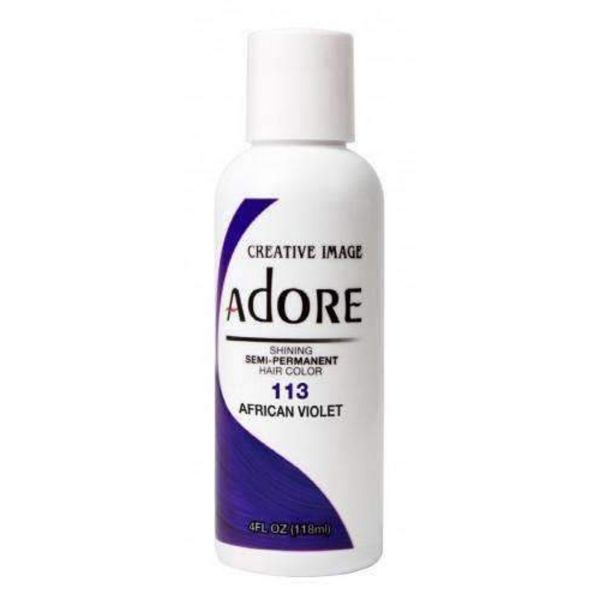 Adore Semi-Permanent Hair color 113 African Violet, 4 oz
