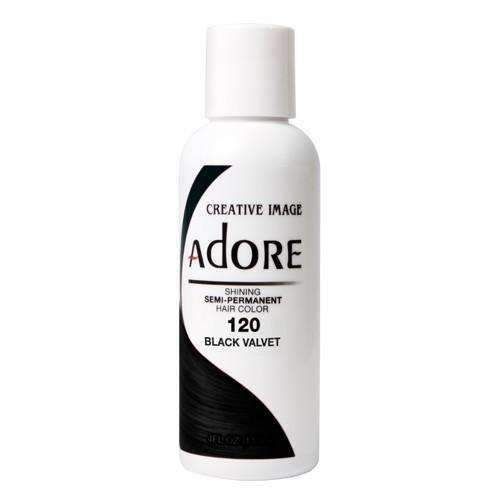 Adore Semi-Permanent Hair color 120 Black Velvet, 4 oz