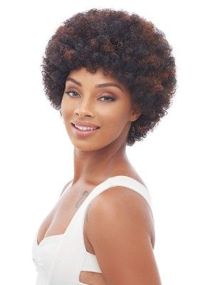 Afro 100% Remy Human Hair Full Wig By Janet Collection