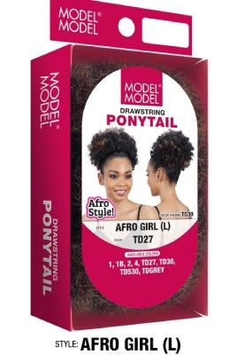 Afro Girl Large Drawstring Ponytail Model Model