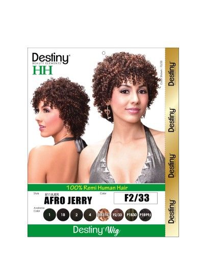 Afro Jerry 100 Remi Human Hair Full Wig Beauty Elements