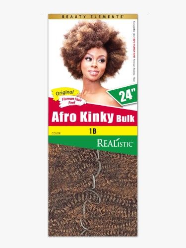 Afro Kinky Bulk 24 Inch Realistic Beauty Element Crochet Braid - Bijoux