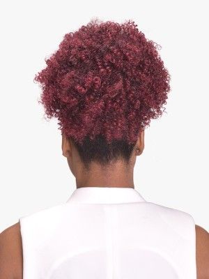 Afro Kinky Coily (4A) Destiny Premium Realistic Fiber Drawstring Hair Bun - Beauty Elements