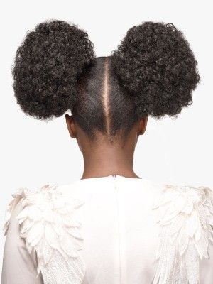 Twin Afro Puff (L) Destiny Premium Realistic Fiber Hair Bun - Beauty Elements