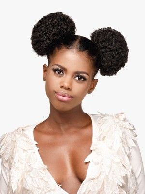 Twin Afro Puff (S) Destiny Premium Realistic Fiber Hair Bun - Beauty Elements