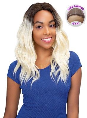 Akali Human Hair Blend 4X4 Lace Front Wig By Janet Collection