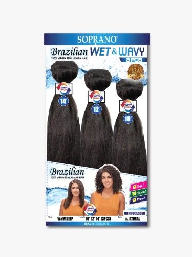 Deep Soprano HH Brazilian Wet And Wavy 3Pcs Hair Bundle - Beauty Elements