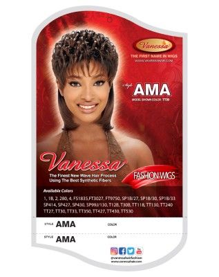 Ama Synthetic Hair Full By Fashion Wigs - Vanessa