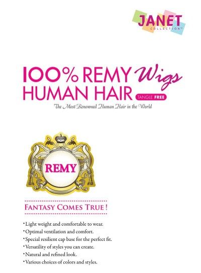 Amber 100 Remy Human Hair Full Wig By Janet Collection
