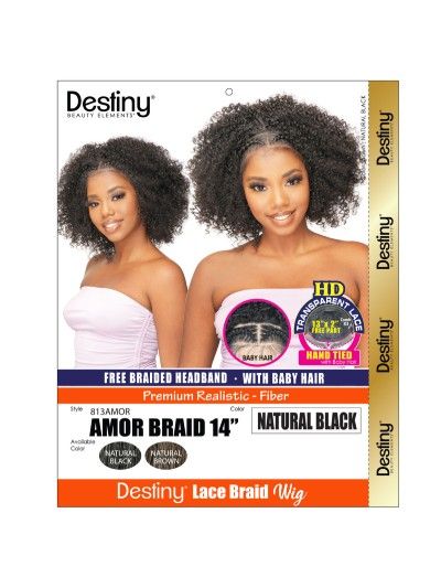 Amor Braid 14 13X2 HD Free Part Lace Destiny Wig Beauty Elements