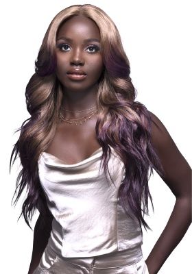 Andrea Human Hair Blend Deep Part Lace Front Wig Laude Hair