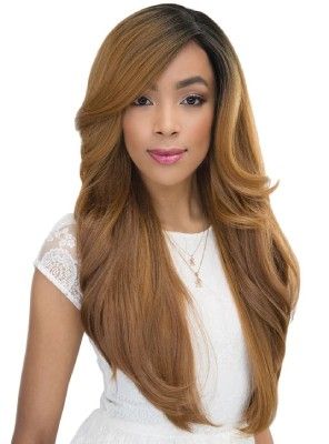 Angie Princess Human Hair Blend 4X4 Lace Front Wig By Janet Collection