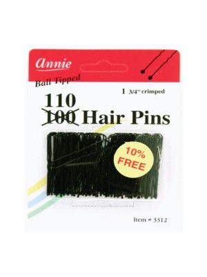 annie hair pin, crimped hair pin, 3312 hair pin, annie crimped hair pin, onebeautyworld, Annie, Crimped, Hair, Pin, 1 3/4, 3312, 1Dzn