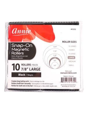 Annie Large Snap On Magnetic Roller Black 1232