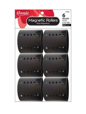annie magnetic roller, black magnetic roller, 1359 magnetic roller, annie black magnetic roller, onebeautyworld, Annie, Magnetic, Roller, Black, 1360, 12Bag/Box