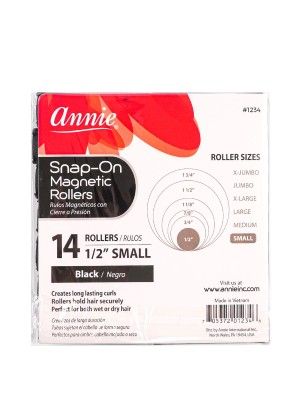 Annie Short Snap On Magnetic Roller Black 1234