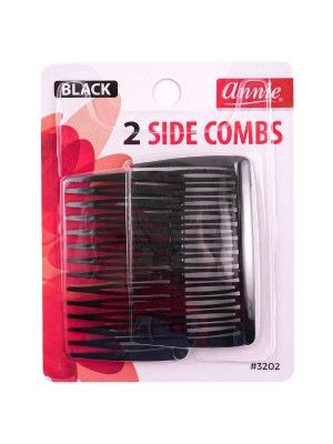 annie side comb, medium side comb, black side comb, 3202 side comb, onebeautyworld, Annie, Side, Comb, M, 3202, 1Dzn
