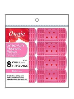 annie magnetic roller, snap on magnetic roller, annie purple magnetic roller, 1221 magnetic roller, annie snap on magnetic roller, onebeautyworld, Annie, Snap, On, Magnetic, Roller, Pink, 1221, 6Pcs
