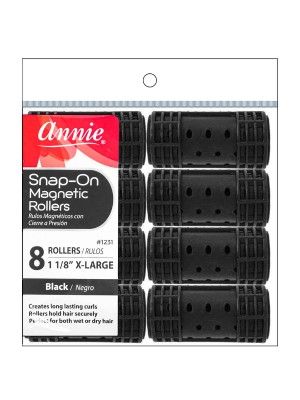 Annie X Large Snap On Magnetic Roller Black 1231