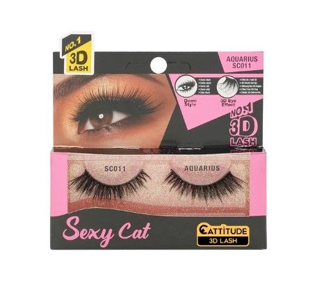 SC011 AQUARIUS Sexy Cat 3D Lash Ebin New York