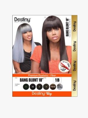 Bang Blunt 18 Inch Destiny Premium Realistic Fiber Full Wig - Beauty Elements