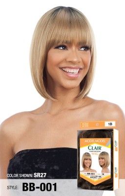  BB-001 Model Model Clair Human Hair Blend Wig 