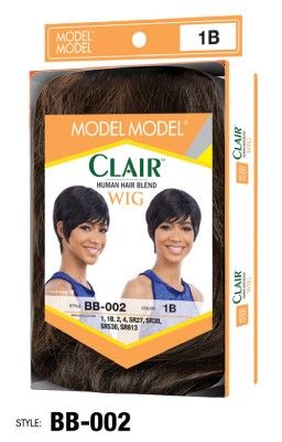  BB-002 Model Model Clair Human Hair Blend Wig 