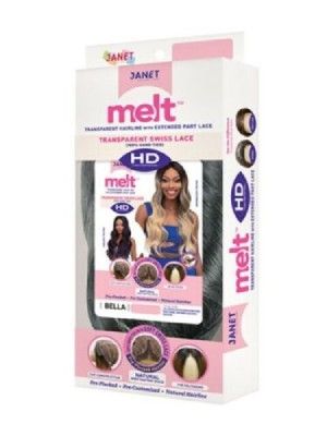 Bella Melt Premium Synthetic Fiber Extended Part Lace Wig By Janet Collection