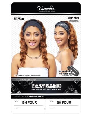BH Four 100 Human Hair Headband Lace Front Wig By EasyBand - Vanessa