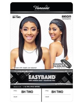 Vend tilbage Rasende Retaliate BH Two 100% Human Hair Headband Lace Front Wig By EasyBand - Vanessa