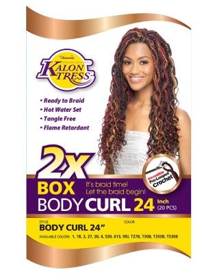 2X Body Curl 24 Inch Pre-Looped Crochet Braid By Kalon Tress - Vanessa