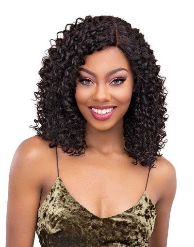 Bohemian 16 Inch 100% Virgin Remy Human Hair Deep Part Lace Front Wig By Janet Collection