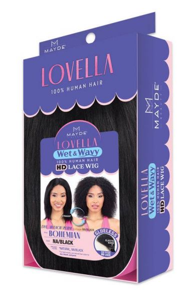 Bohemian Wet N Wavy Lovella 100 Human Hair Lace Wig Mayde Beauty