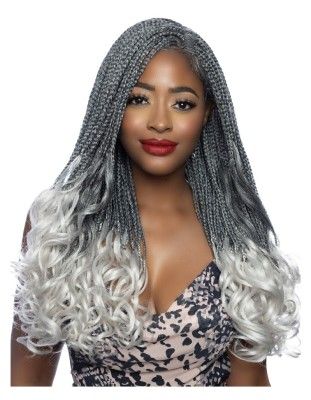 Bouncy French Curl 24 4X4 HD Braided Lace Front Wig Mane Concept