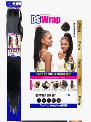 DS-Wrap Box 26 Inch Destiny Premium Realistic Fiber Ponytail - Beauty Elements