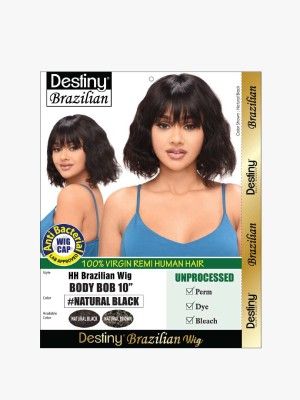 Body Bob 10 Inch Virgin Remi HH Brazilian Full Wig - Beauty Elements