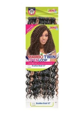 Brazilian Braid 12 Inch Open loop Braiding Hair By Janet Collection