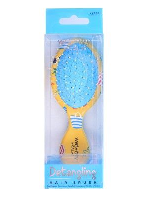 Cala Wet n Dry 66783 Detangling Mini Tropical Vacation Hair Brush 6 Pcs Box